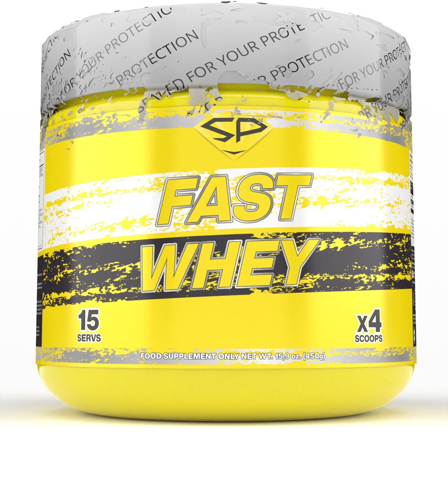 STEEL POWER Fast Whey Protein 450 г (малая банка) (Клубника со сливками)