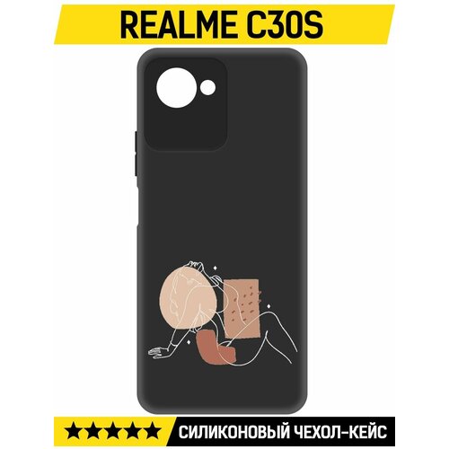 Чехол-накладка Krutoff Soft Case Чувственность для Realme C30s черный