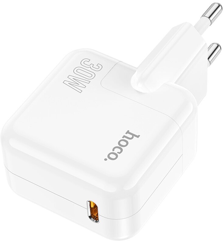фото Сетевой блок питания Hoco C112A Type-C, PD30W, QC3.0 белый (без кабеля в комплекте)
