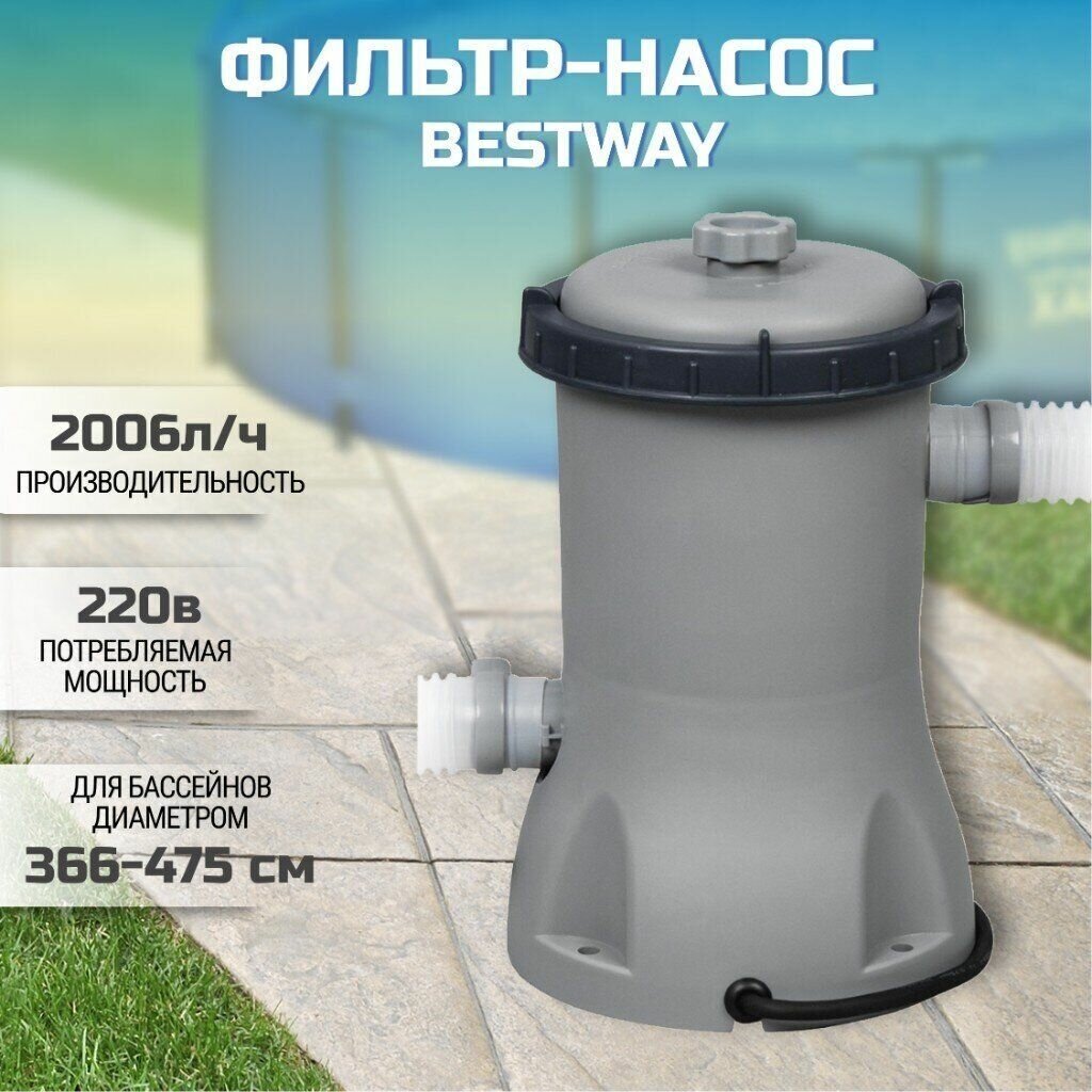 Фильтр-насос для бассейна Bestway Flowclear 498218 - фотография № 15