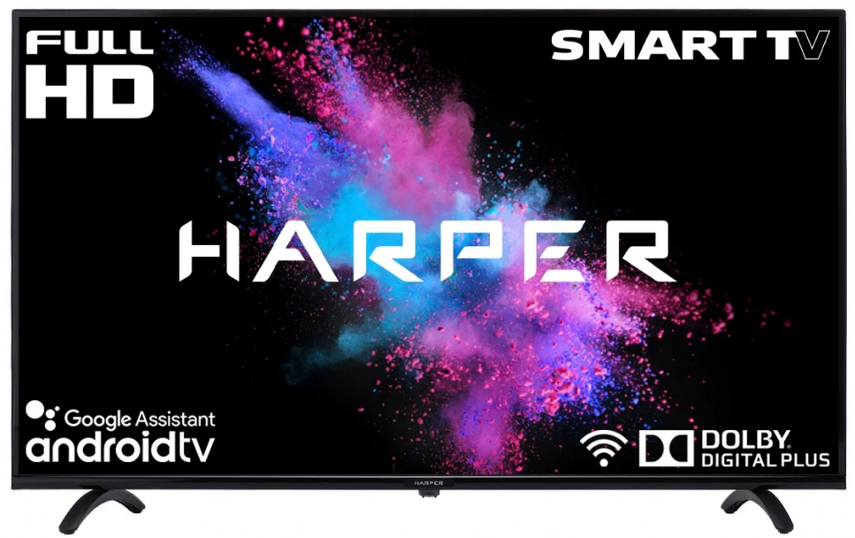 40" Телевизор HARPER 40F720TS LED (2020), черный