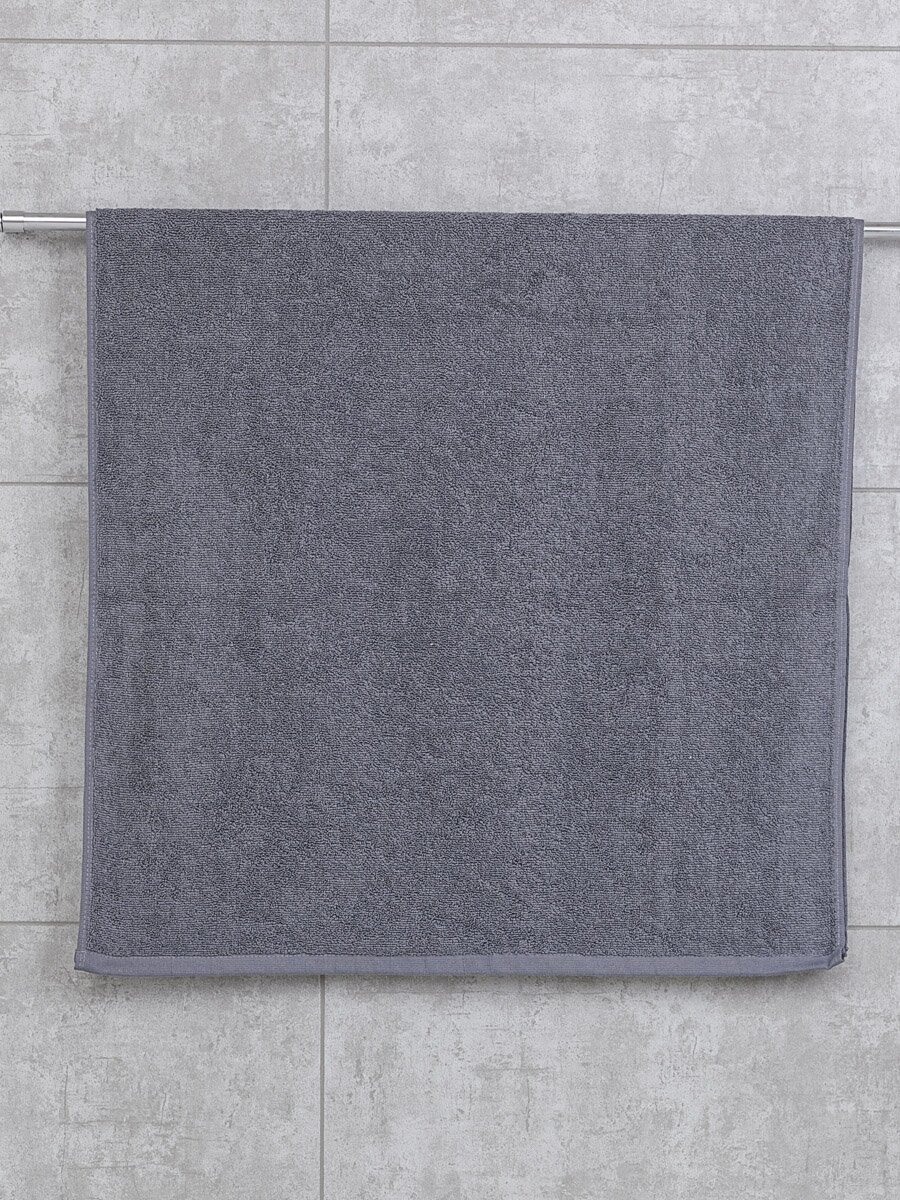 Махровое полотенце Sandal "люкс" 70*140 см., цвет - серый - фотография № 6