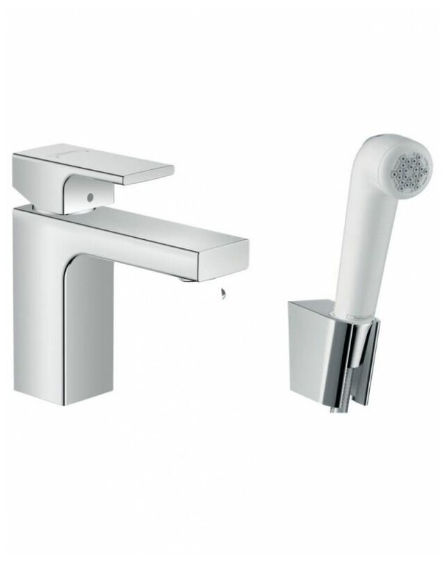 Смеситель для раковины Hansgrohe Vernis Shape 71216000 с гигиеническим душем