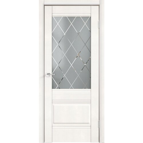Межкомнатная дверь Velldoris Alto 2V стекло Ромб эмалит белый межкомнатная дверь velldoris эмили белый эмалит