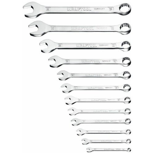 фото Kraftool набор комбинированных гаечных ключей kraftool 12 шт 6 - 24 мм 27079-h12c