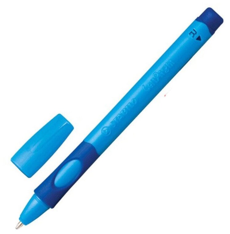 Ручка шариковая Stabilo LeftRight 6328/1-10-41 синий диаметр 0.8мм синие чернила коробка сменный стержень 1 стержень резиновая манжета