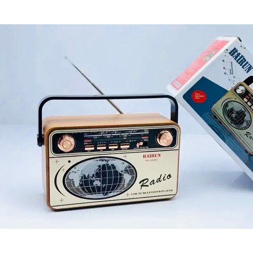 Радиоприемник в стиле ретро Радиоприемник Bluetooth портативная колонка переносная USB microSD AUX 255900₽