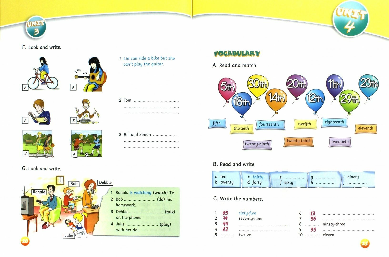 Welcome Plus-3. Vocabulary and Grammar Practice - фото №3