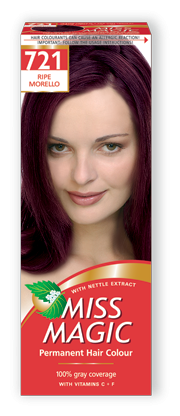 Miss Magic Стойкая краска для волос с экстрактом крапивы, 721 спелая вишня, 50 мл