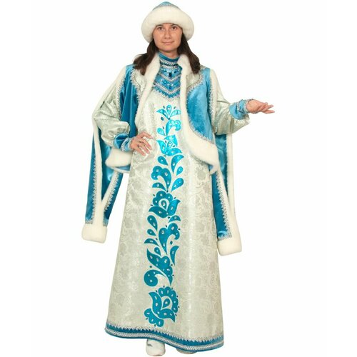 Карнавальный костюм Снегурочка Хохлома (18146) 46-48 взрослый голубой костюм снегурочки амалии