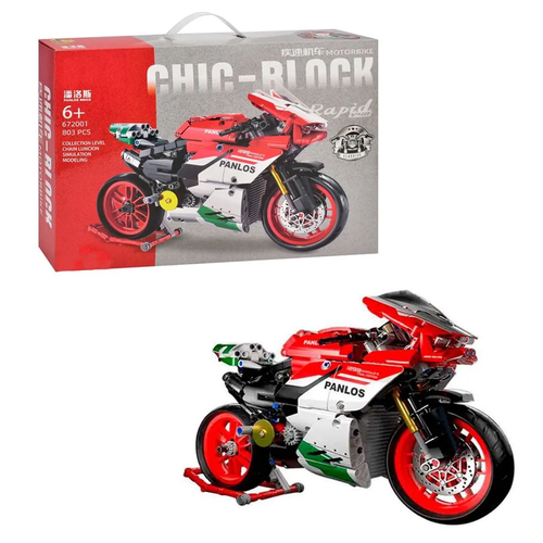 фото Конструктор красный гоночный мотоцикл ducati / 803 деталей toys