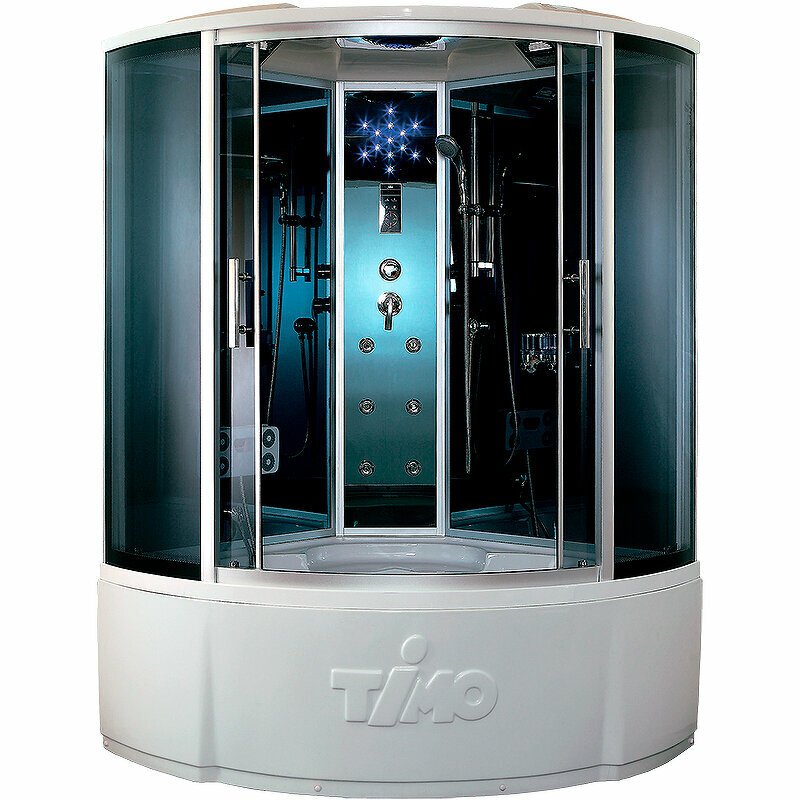 Душевой бокс Timo Standart 150x150 T-1155 с гидромассажем, стильный дизайн