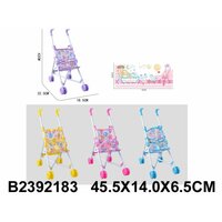 Коляска-трость для кукол, пластмас, 4 вида в ассорт, размер в собранном виде: 42x32,5x18,5 см, в п  ...