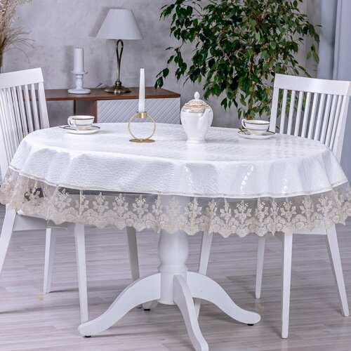 Скатерть на стол овальная 140/170 из искусственной кожи. . Largo-Market.1-07