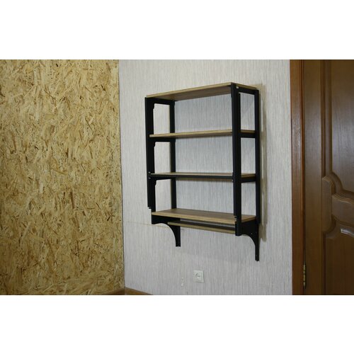 Стол-стеллаж откидной трансформер 4 полок, настенный, лофт