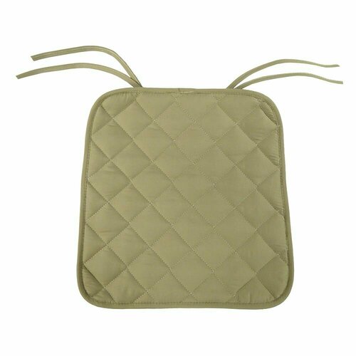 Подушка на стул стеганая 38х38 см бежевая 549₽