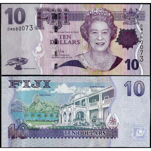 фиджи 5 долларов nd 2002 г 2 Фиджи 10 долларов 2007 (UNC Pick 111)