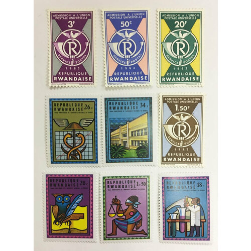 (--) Набор марок Руанда 9 шт. Негашеные , III O
