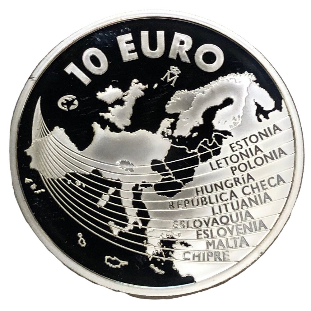 Испания 10 евро 2004 г. (Расширение ЕС) (Proof) (4)
