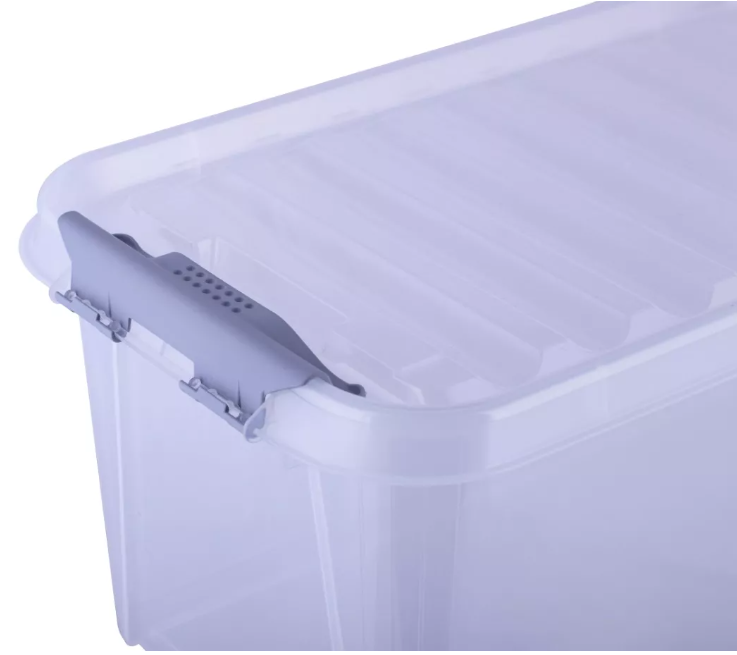 Ящик для хранения Полимербыт Профи комфорт, с крышкой, из полипропилена, прозрачный 380×220×170мм, 10л / органайзер для вещей - фотография № 3