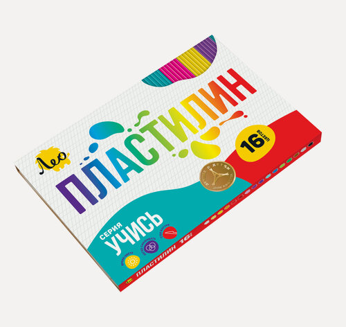 Изображение товара Лео Учись Пластилин классический LNMC-0116 320 г 16 цветов в картонной упаковке