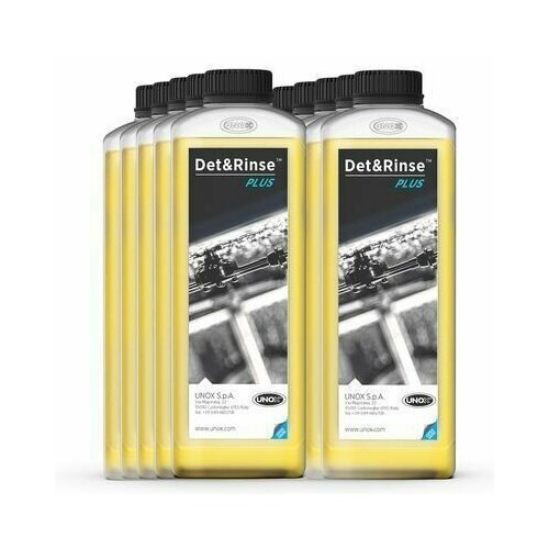 Средство моющее и ополаскивающее UNOX DB1015A0 для XEV/XEB, 10 бутылок по 1л