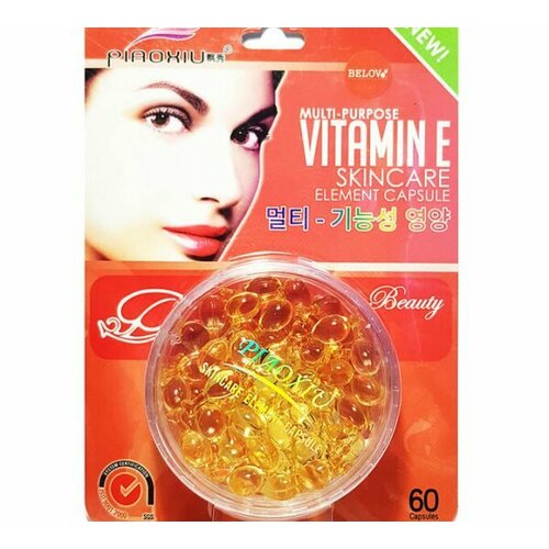 Многофункциональные витаминные капсулы для кожи лица, тела и волос Мoods с витамином Е, 60 шт.
