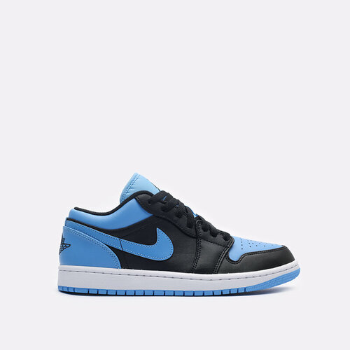 кроссовки air jordan wmns air jordan 1 low black university blue белый Кроссовки NIKE Air Jordan 1 Low, размер 10 US, черный, синий