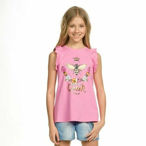 фото Майка pelican, размер 7 (рост 122), розовый