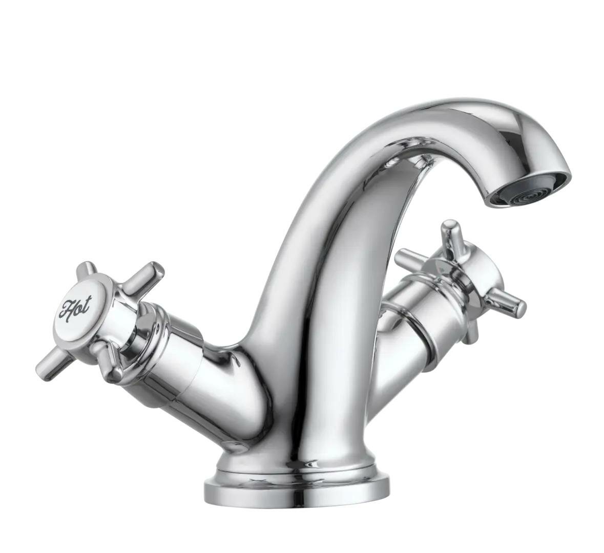 фото Смеситель для раковины Sensea Mauna двухвентильный цвет хром