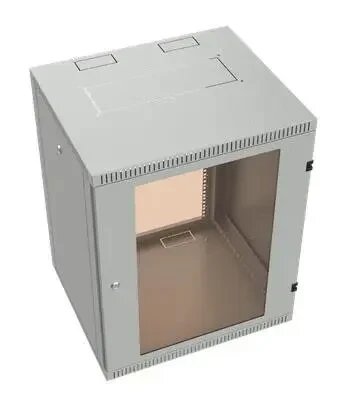 Шкаф коммутационный C3 Solutions WALLBOX (NT084702) настенный 15U 600x520мм пер.дв.стекл направл.под закл.гайки 225кг серый 470мм 25кг 744мм IP20 сталь - фото №4