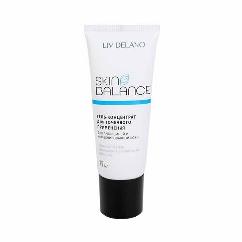 Liv Delano Гель-концентрат для точечного применения Skin Balance, 25 мл гель для лица eveline роликовый гель для лица clean your skin sos суперэффективный от прыщей и угрей