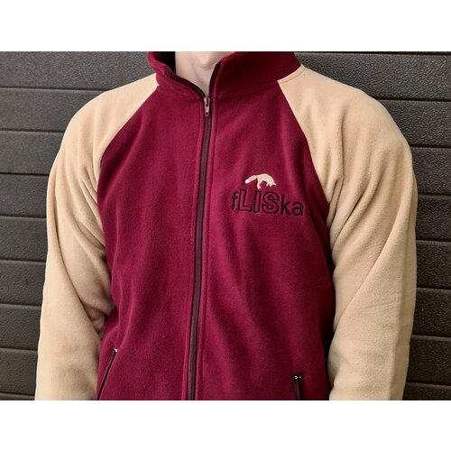 Толстовка fLISka, размер М, бордовый, бежевый