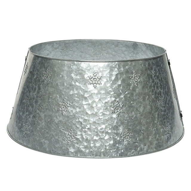 Kaemingk Металлическая корзина для елки Snowflakes: Silver 70*28 см, складная 521487