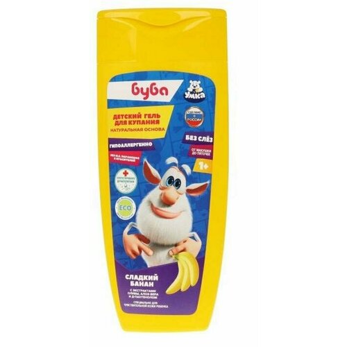 Буба Гель для купания Банан с экстрактом Оливы и Алоэ Вера 250мл 1+