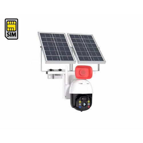 СолярЛинк-4MP SE902 Мод:4G (F1707EU) - наружная 4G поворотная Wi-Fi 4Mp камера с увеличенной солнечной батареей и сиреной. Поддержка SD-карты