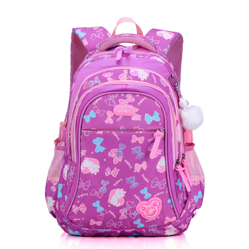 Школьный рюкзак для девочки с бантиками