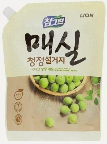 Изображение товара Lion Средство для мытья посуды, овощей и фруктов Chamgreen Plum, 1,2 л (1,24kg)