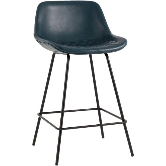 Стул полубарный Stool Group Деймон экокожа тёмно-синий