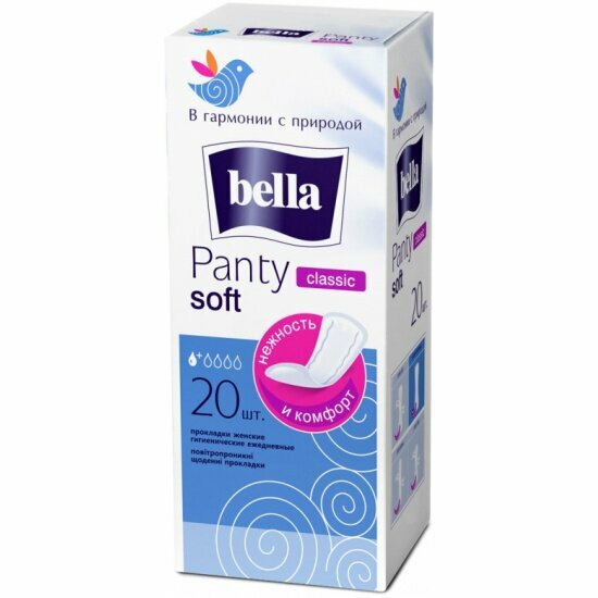 Женские гигиенические прокладки на каждый день Bella Panty soft classic, 20 шт