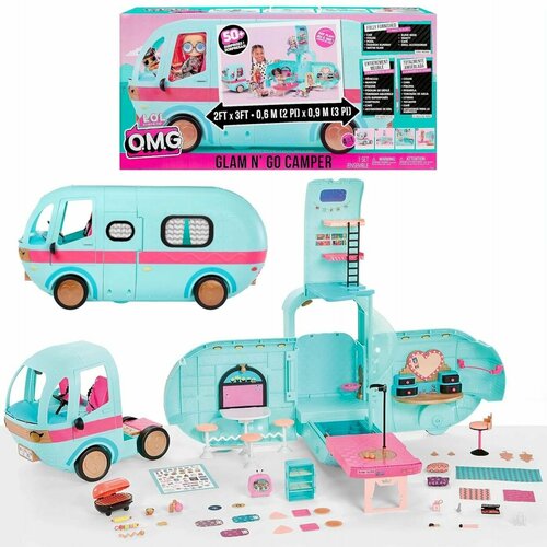 L.O.L. Surprise! Игровой набор - Дом на колесах Glam N' Go 4в1 502500 фургон l o l lol surprise omg glamper fashion camper лол серебристый автобус 2021 576730 серебристый