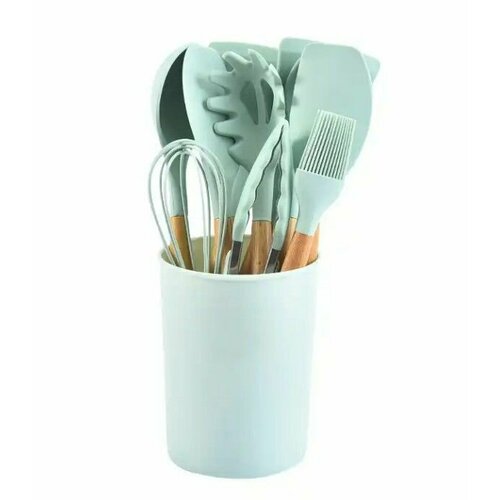 Набор кухонных принадлежностей из 12 предметов бирюзовый цвет 1199₽