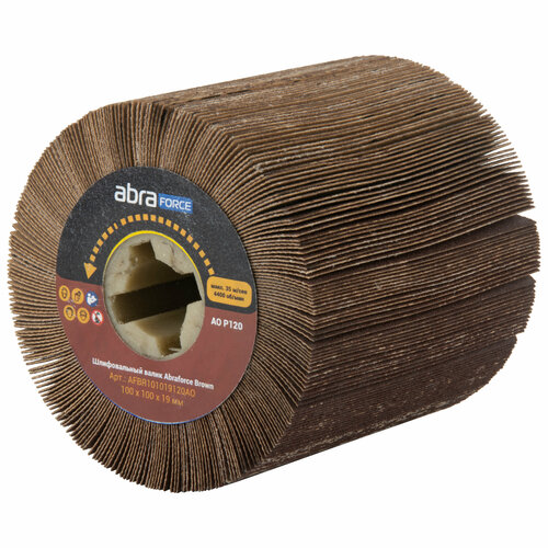 Шлифовальный валик Abraforce Brown 100x100x19мм AO 120 1550₽