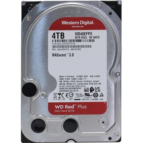 Жесткий диск Western digital Red Plus 4 Тб WD40EFPX