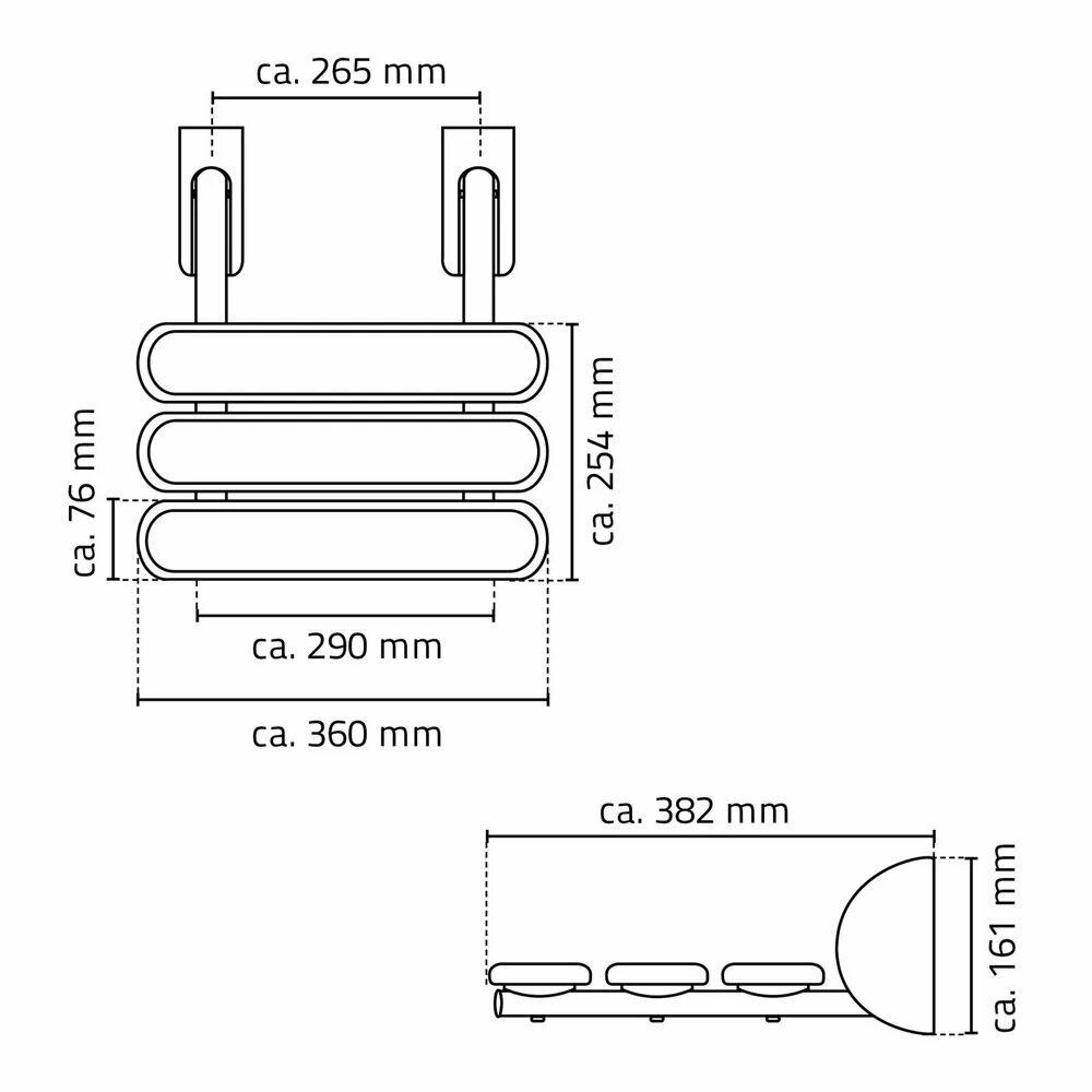 Сиденье откидное для душа Pro чёрный Ridder - фото №3