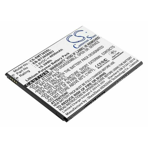 Аккумулятор Cameron Sino CS-SMT550SL для Samsung Galaxy Tab Active SM-T365 (EB-BT365BBE) original replacement phone battery eb bg890aba for samsung galaxy s6 active g870a g890a rechargable batteries 3500mah