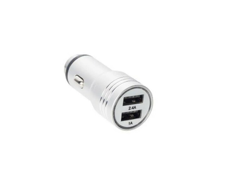 Зарядное устройство Power Way X1234, с подсветкой, 2 порта, Type-C кабель, серое
