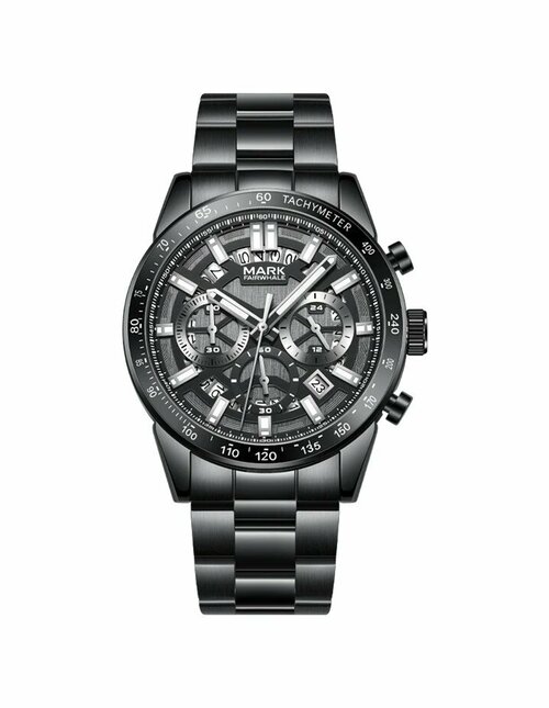 Наручные часы FAIRWHALE FW5880BLACKSTEEL, серый, черный