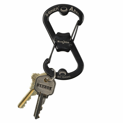 Карабин , черный nite ize s biner dual carabiner stainless steel 5 stainless