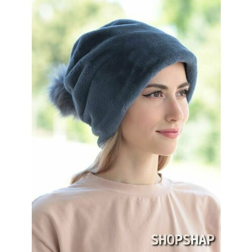фото Шапка shopshap шапка shopshap анисса, цвет: аврора, размер головы (см.): 57, размер 57, синий